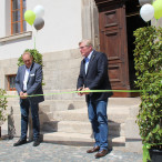 Stiftungsdirektor Gerhard Lenz (li.) und Wirtschaftsminister Dr. Bernd Althusmann eröffnen das neue Welterbe-Infozentrum