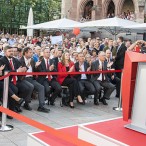 Viel SPD-Promenenz war zur Unterstützung von Martin Schulz gekommen.