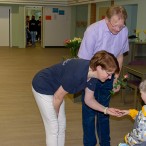 Wenn auch die Räume neu waren, die Erzieherinnen und Leiterin Frauke Scholz waren den Kindern wenigstens schon vertraut.