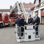 Voller Erwartung vor der ersten Fahrt nach oben