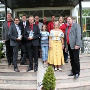 Die SPD-Delgation vor dem Parkhotel Weber-Müller, vlnr: Ingo Fiedler, Olaf Lies, Karl Heinz Hausmann, Dr. Thomas Gans, Uwe Strutzberg, Jenny Lies, Hans-Joachim Frank, Sven Moser, Carola Müller-Fohs, Annika Weddeke, Klaus Schmidt, Carsten Koch