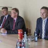 Beim Pressegespräch: Dr. Oliver Junk, Dr. Klaus Zeh, Dr. Thomas Gans, Professor Jörg Wagner und Andreas Henke -- Foto: K.H.Bleß
